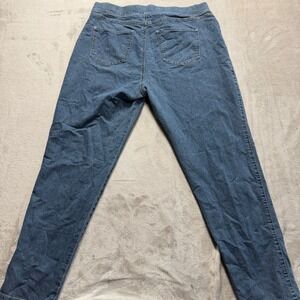 ARCHITECT Womens Stretch Denim Jean Leggings Elastic Waist Blue Size XL